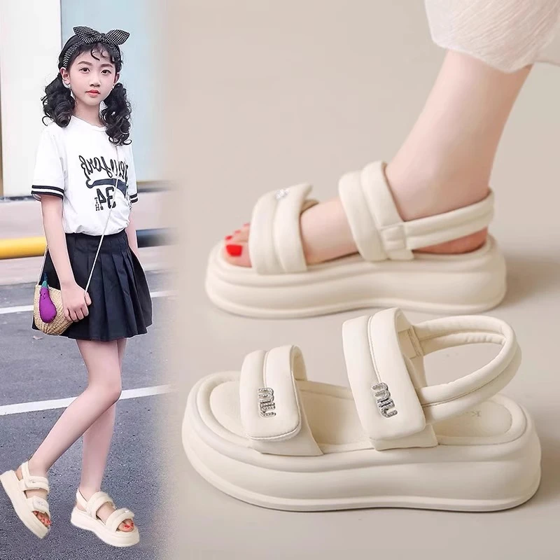 女童凉鞋2025夏季新款软底爆款公主鞋洋气女孩中大童儿童沙滩鞋子