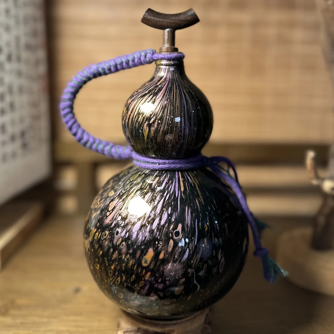 【琉璃04】正宗大漆酒葫芦仿古珍藏温婉福禄摆件手工
