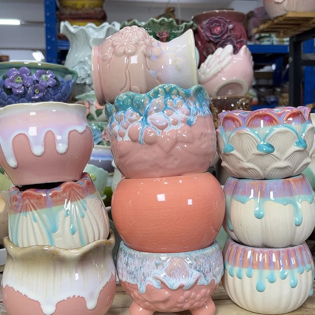 陶瓷陶瓷花盆特价上新口7-10厘米