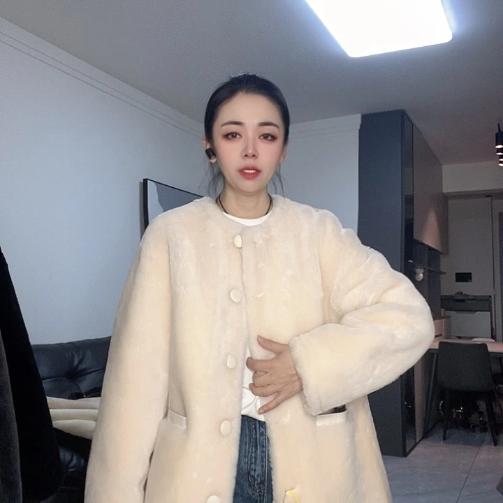 绵羊皮美丽奴皮毛一体L130斤内