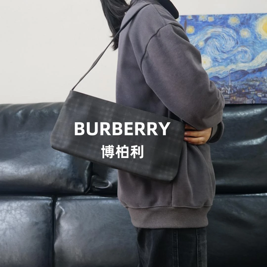 95新 BURBERRY/博柏利 格纹单肩包/FYHD02208916/8916