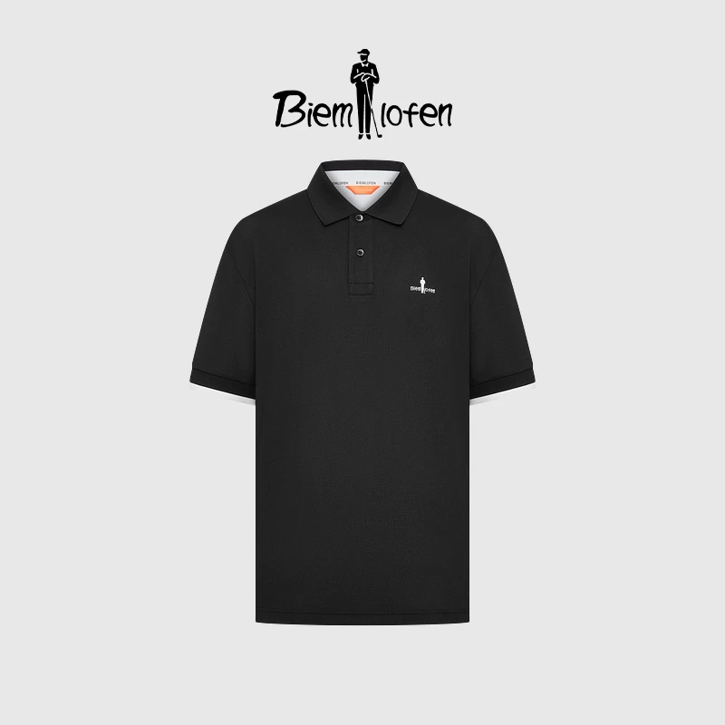 【干爽亲肤】比音勒芬2025春夏新款年轻假两件短袖翻领POLO衫男士