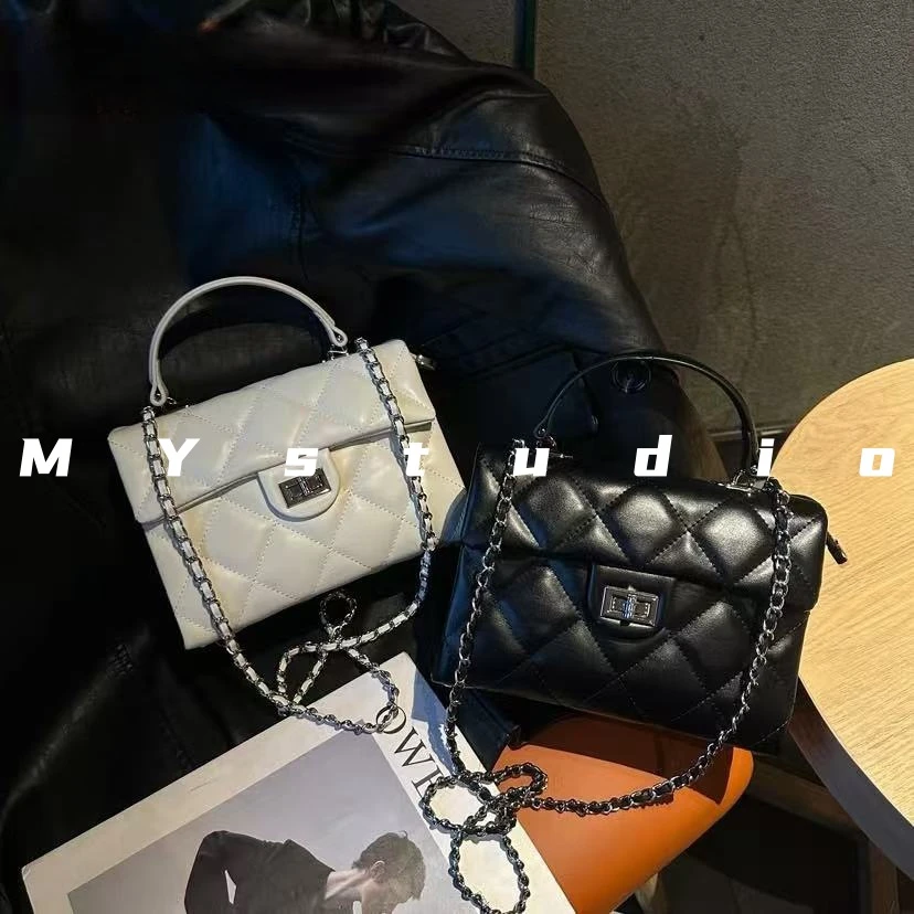 MYStudio｜小香菱格控~秋冬新款小众设计轻奢百搭手提单肩斜挎包