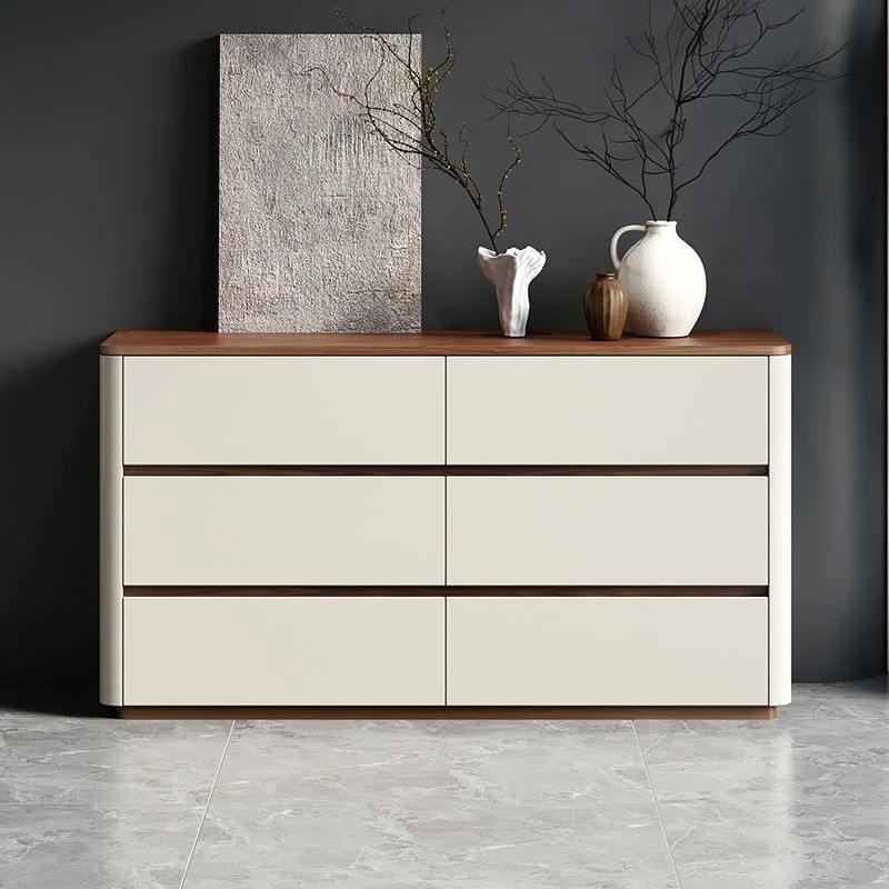 简约现代五斗柜客厅靠墙收纳柜法式复古卧室床尾床头储物抽屉柜