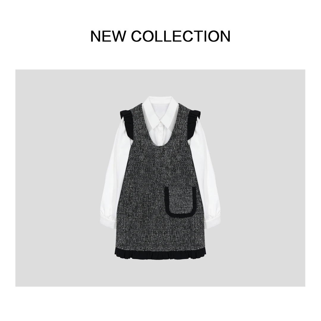 【婷婷专属】新款时尚潮流百搭连衣裙两件套 L1518018B-18018