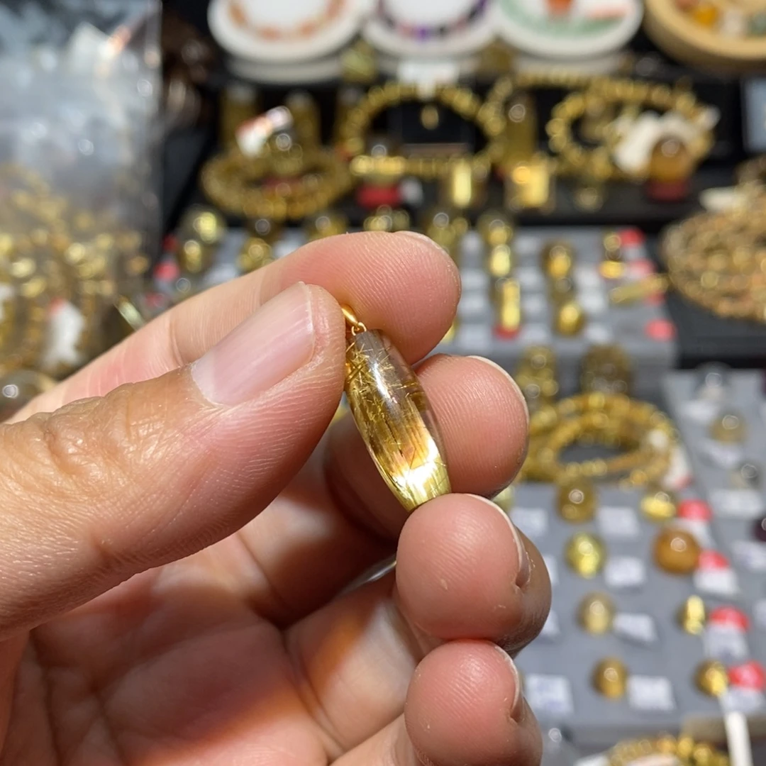手链未镶嵌水晶钛晶板钛吊坠