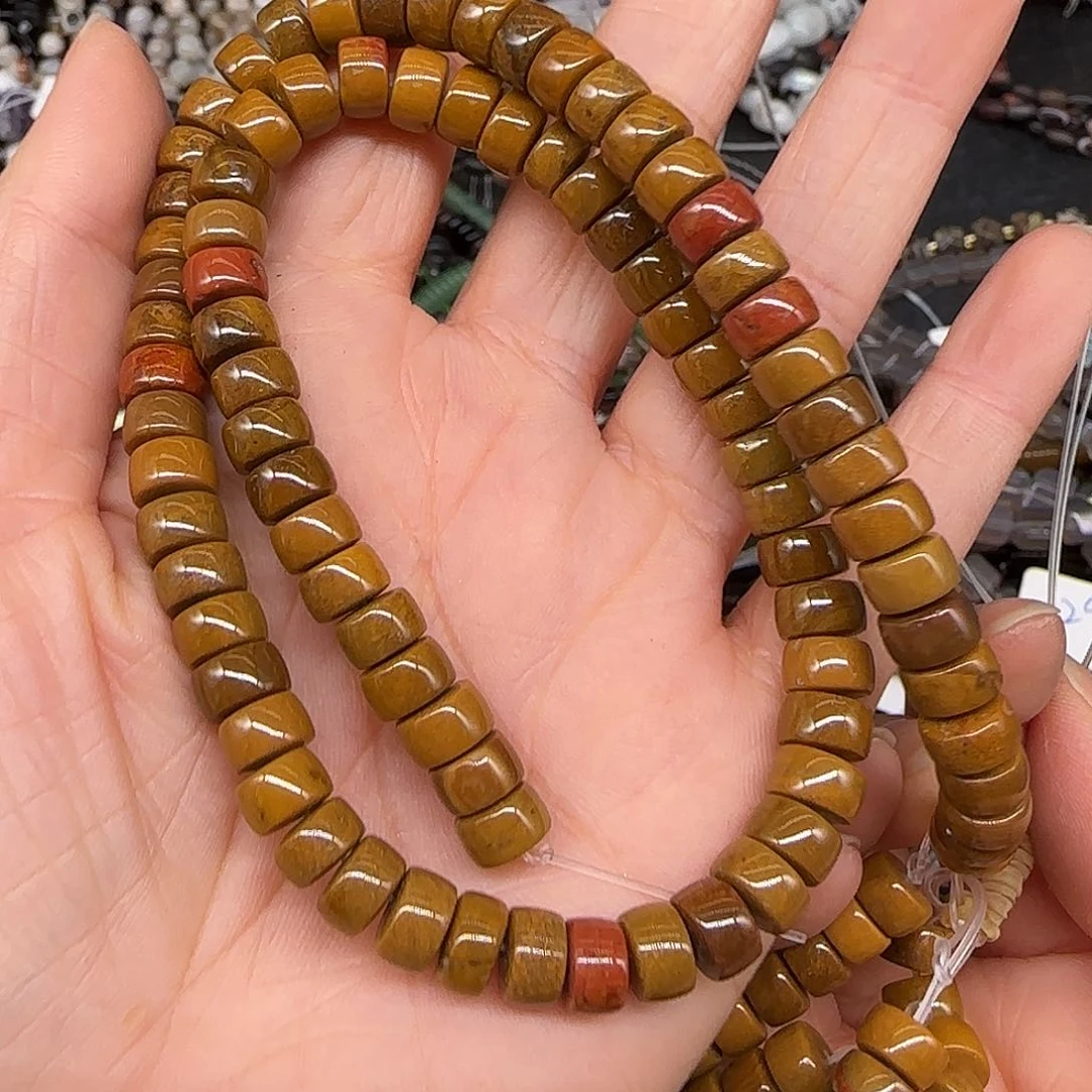 玛瑙/玉髓合金珠宝半成品战国红6mm一条