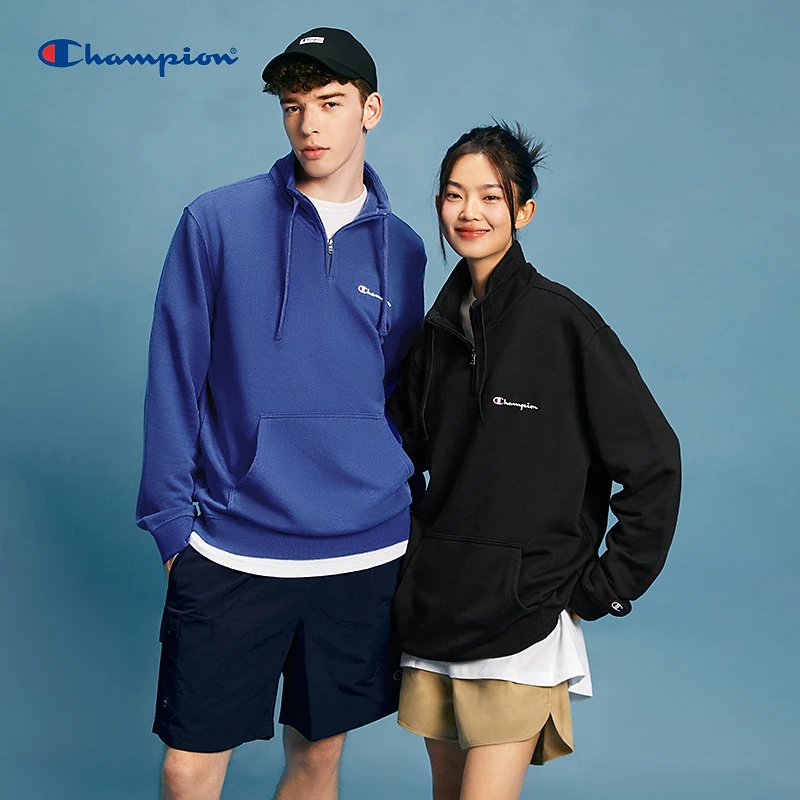 【暖系流光风】Champion冠军男女同款半拉链新款运动外套U4ASWEM19