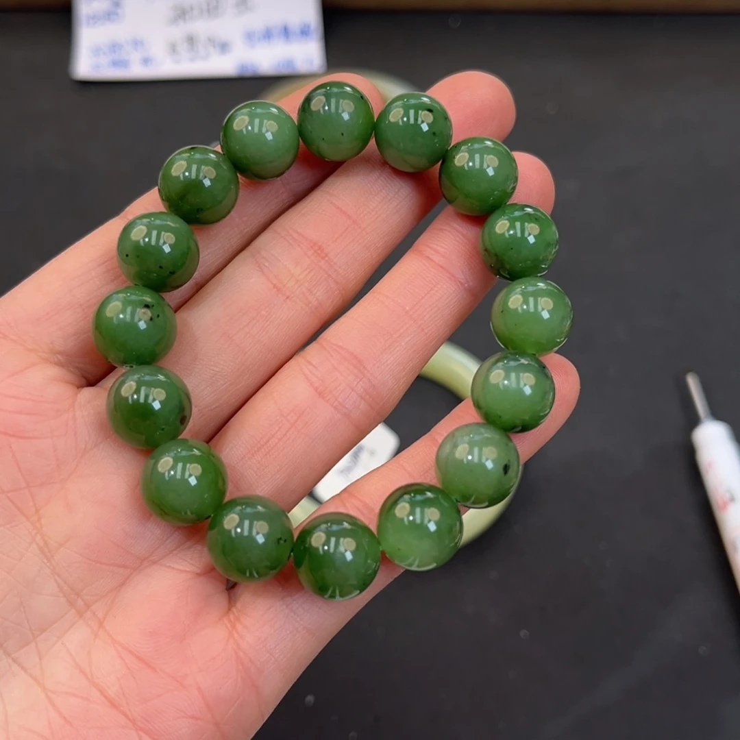 和田玉未镶嵌手镯卡12碧玉