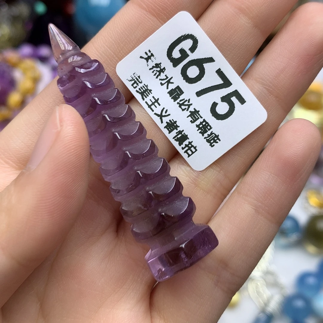 珠宝半成品水晶未镶嵌手把件