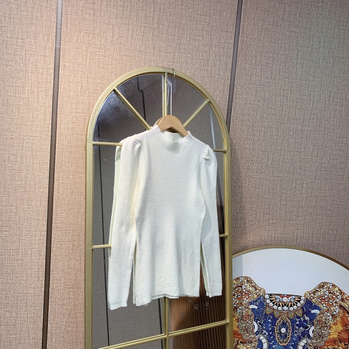 BP779孕妇白色针织衫90-120