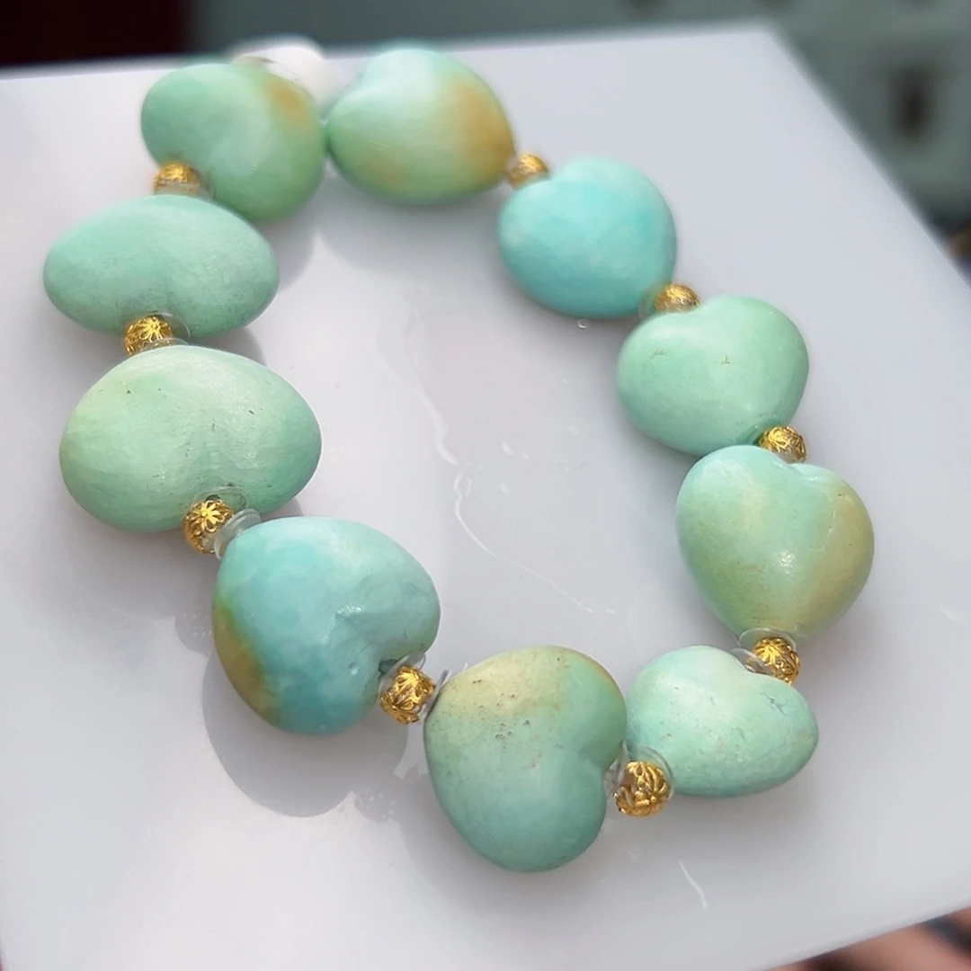 绿松石珠宝奇石18K金镶嵌