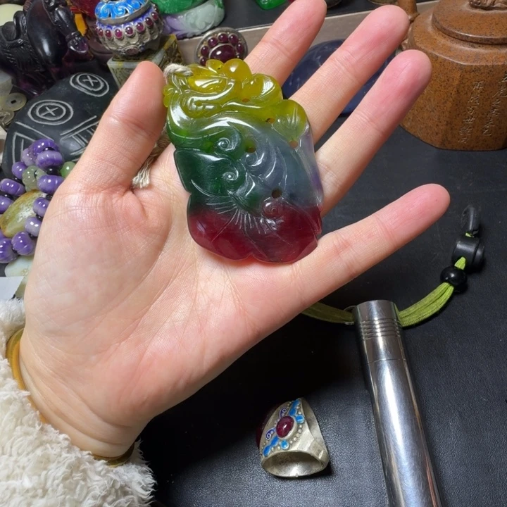 吊坠紫金钵盂菩提心*