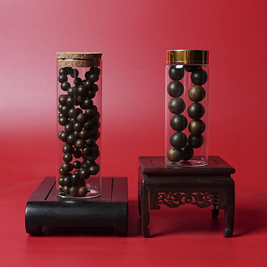 【窖藏级】富森红土W年瘤疤蛇皮鳞片纹套装1.8单圈+1.0*108绣花珠