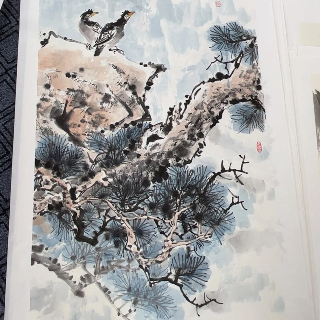 ****国画四尺花鸟作品