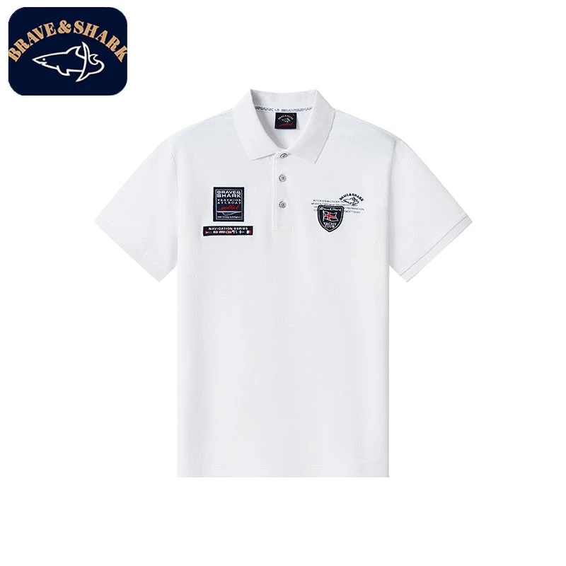 BRAVE&SHARK/勇士鲨鱼夏季短袖男士T恤时尚休闲商务翻领POLO衫926