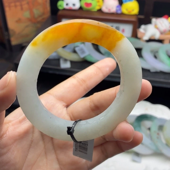 定制翡翠未镶嵌52-62蜜糖黄