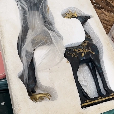 微瑕，不能明火，摆件35厘米1套快*兔