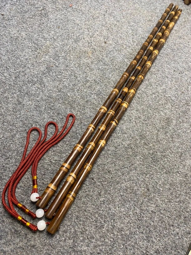 实心金丝竹教鞭 盘玩棍 长60厘米 直径1.0-1.2