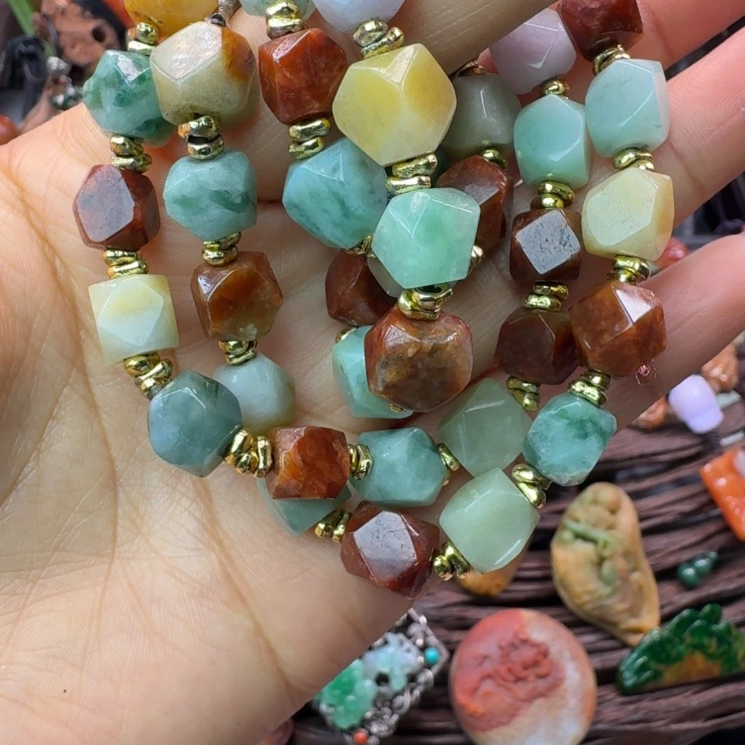 翡翠未镶嵌颈饰翡翠珠子项链