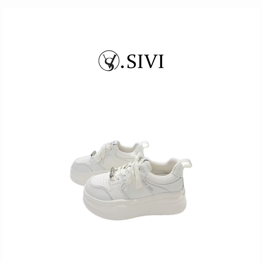 【熙薇品牌】2025春季舒适新款时尚显高系带百搭休闲鞋H1226