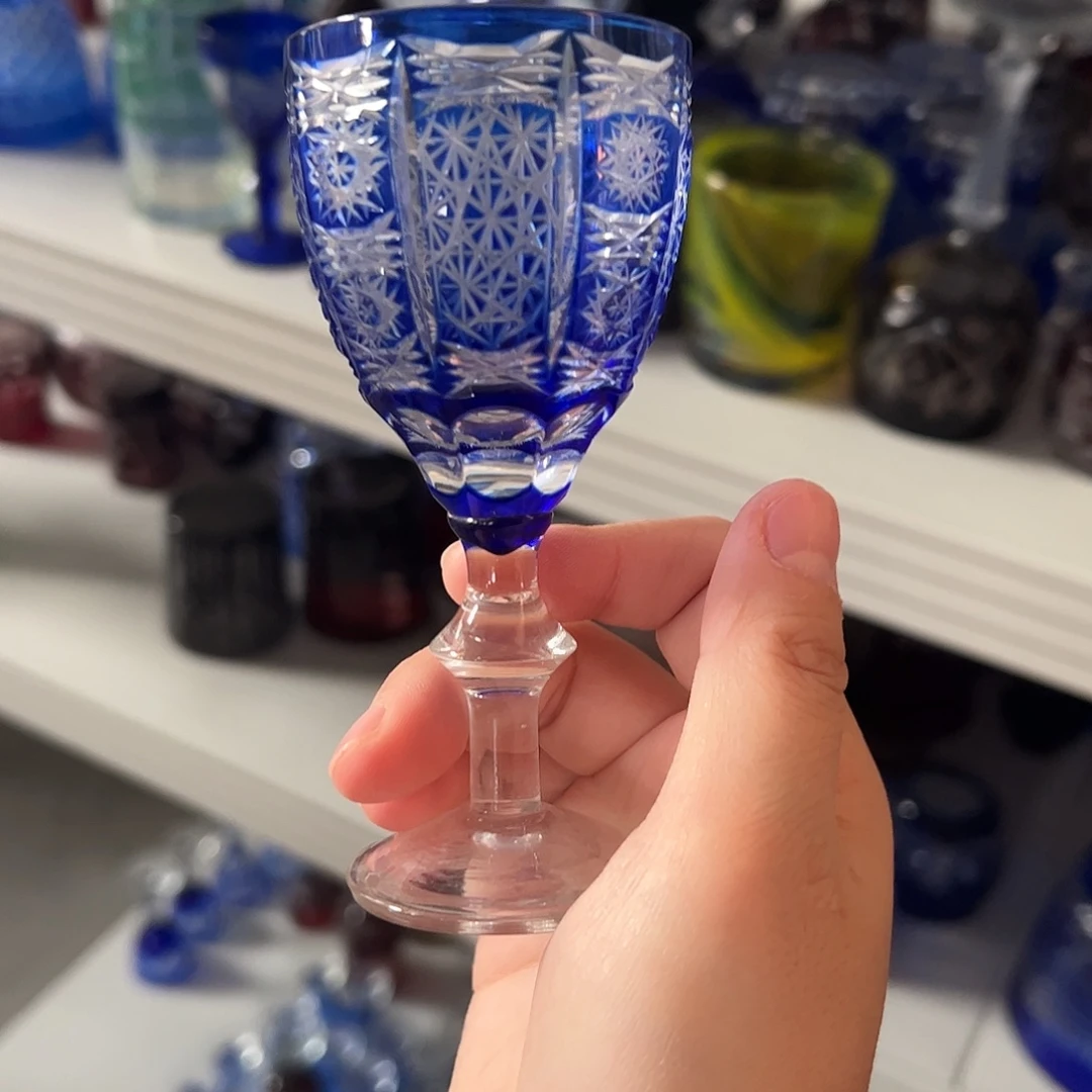 水晶玻璃平底款微瑕一个
