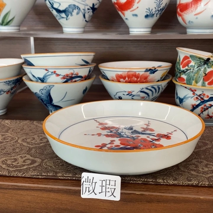 釉下老陶泥手工绘制
