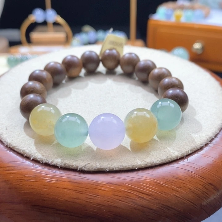 翡翠未镶嵌吊坠(不含链)翡翠糖果色系手串