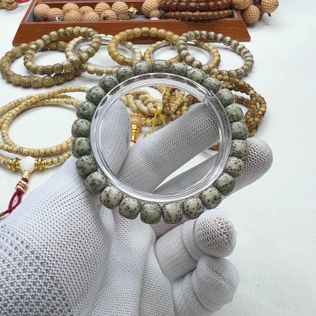 星月菩提吊坠17尊宠糯冰双留白针尖星9左右桶单圈