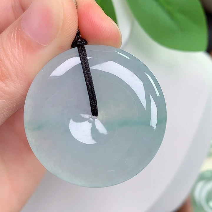 翡翠未镶嵌颈饰平安扣 35-6.2mm