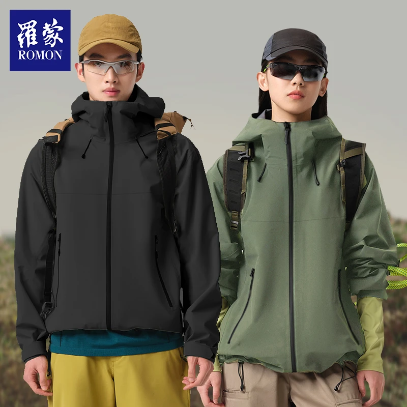 罗蒙新款男女款全热封户外都市硬壳冲锋衣CFY538028