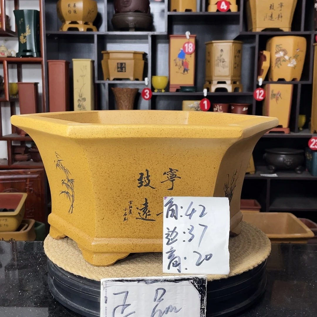 紫砂花盆婉秋紫砂