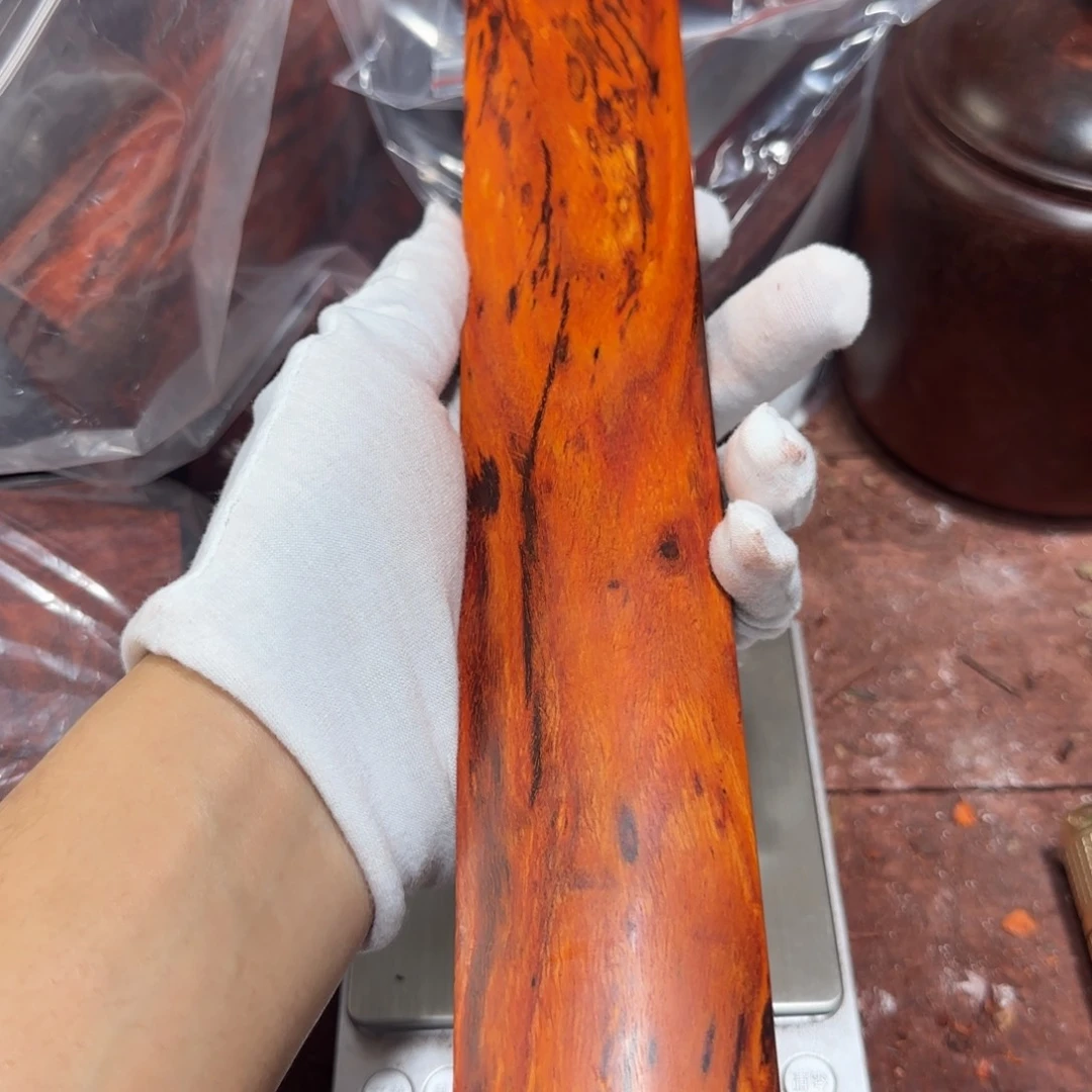 明***还木印度小叶紫檀手把件