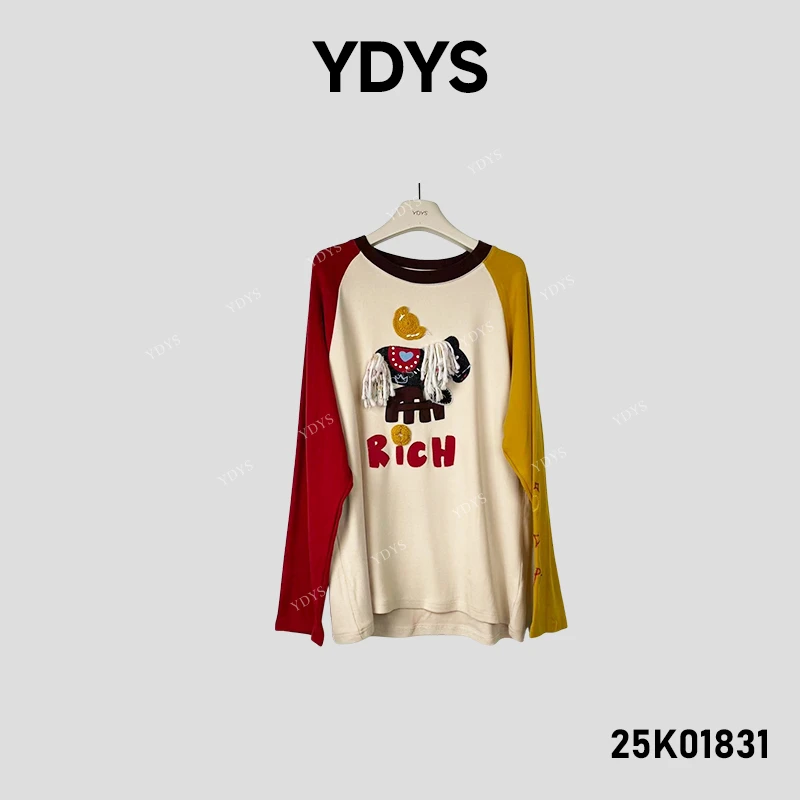 【YDYS】25K01831 2025新款时尚气质小众T恤