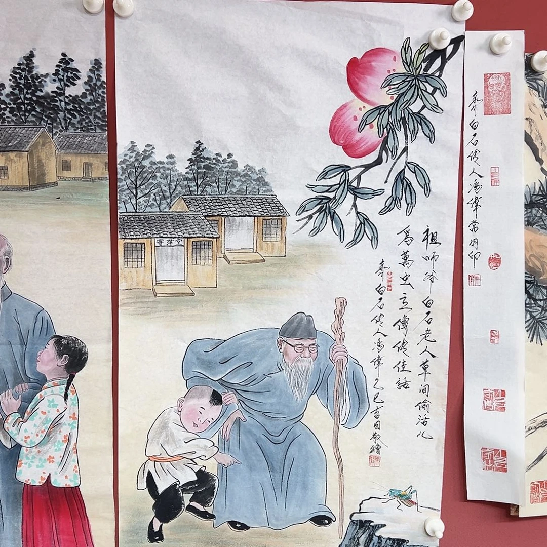 国画冯伟老师亲笔手绘国画作品慧