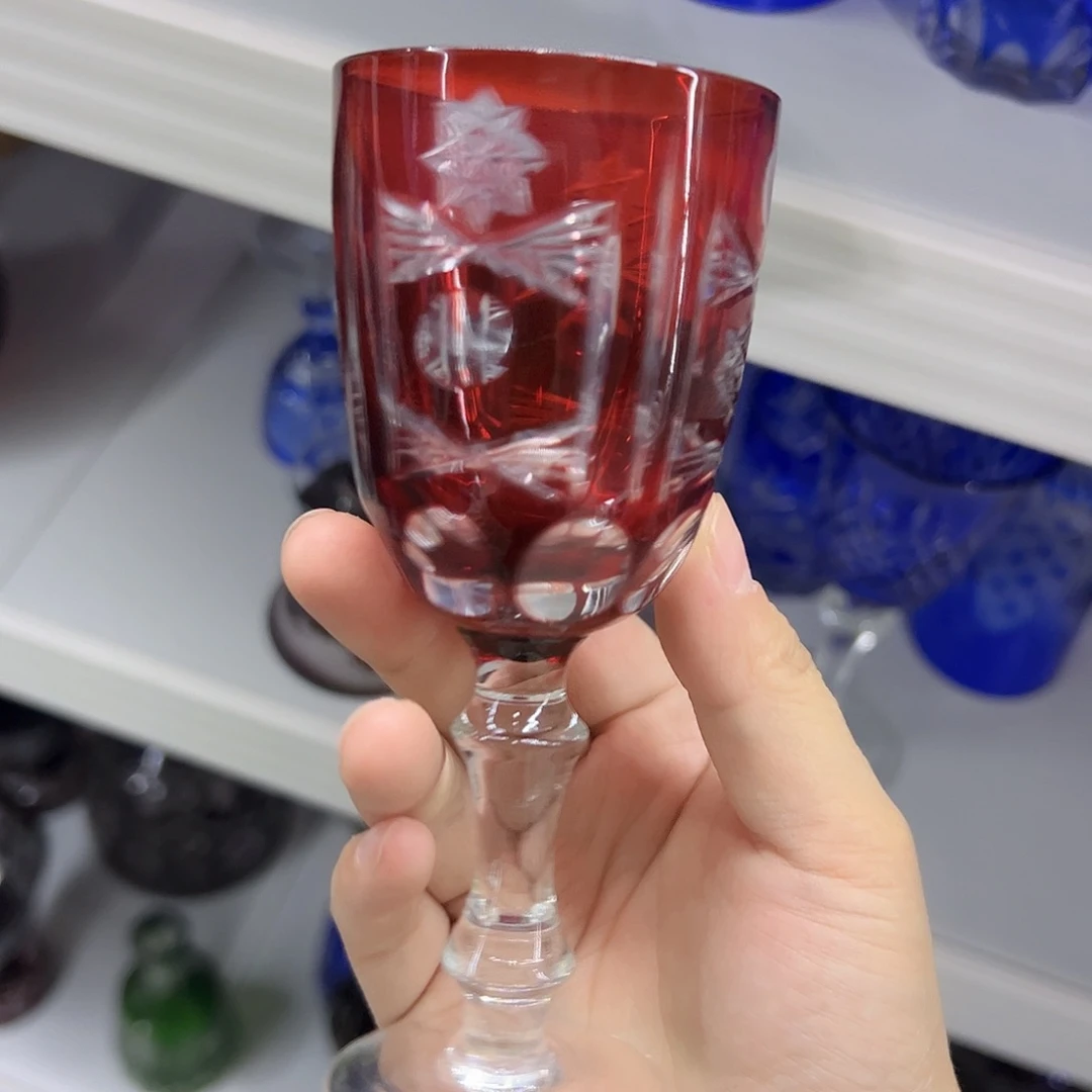 水晶玻璃平底款微瑕一个