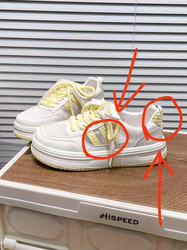 板鞋夏季休闲板鞋镂空厚底女鞋时尚修面皮网面透气