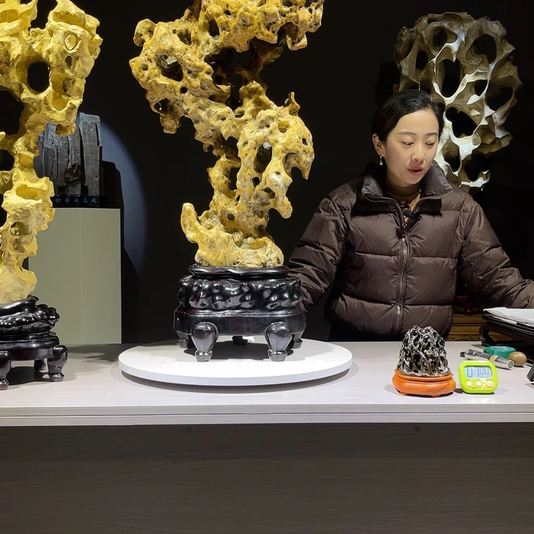 人**途太湖石，太湖石