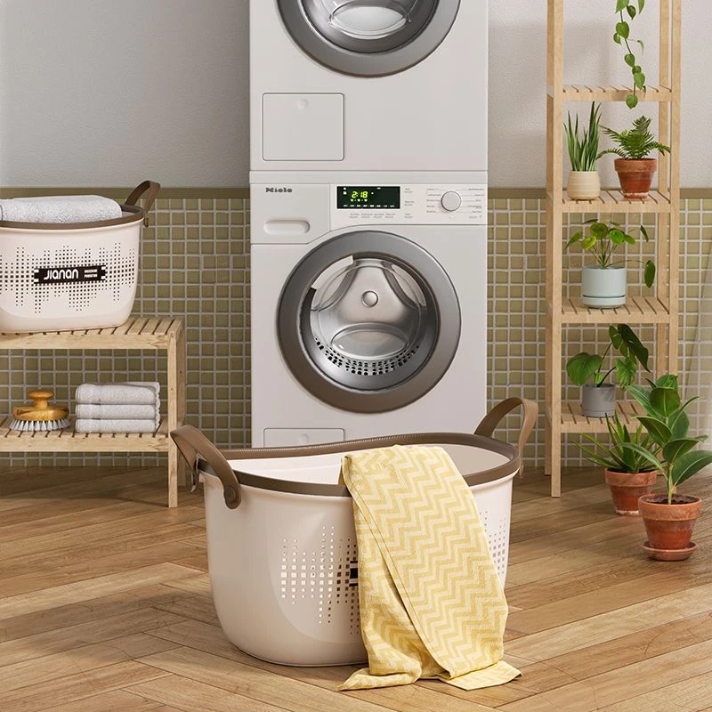 健安手提收纳筐塑料长方形盒桌面幼儿园玩具框零食镂空杂物收纳篮