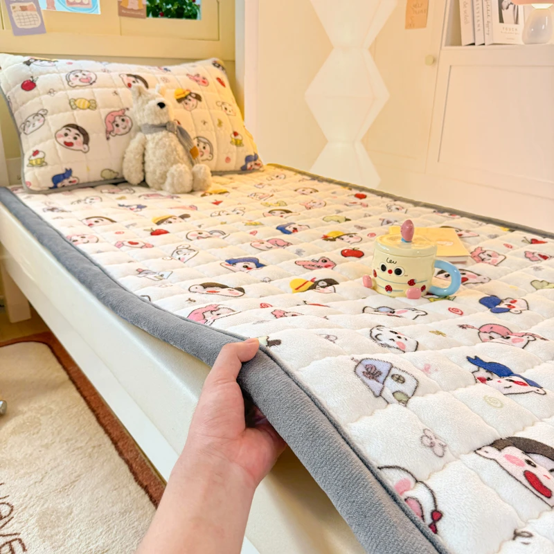 冬季A类牛奶绒床垫子加厚软垫褥子床盖学生宿舍90*190cm绒毯床单