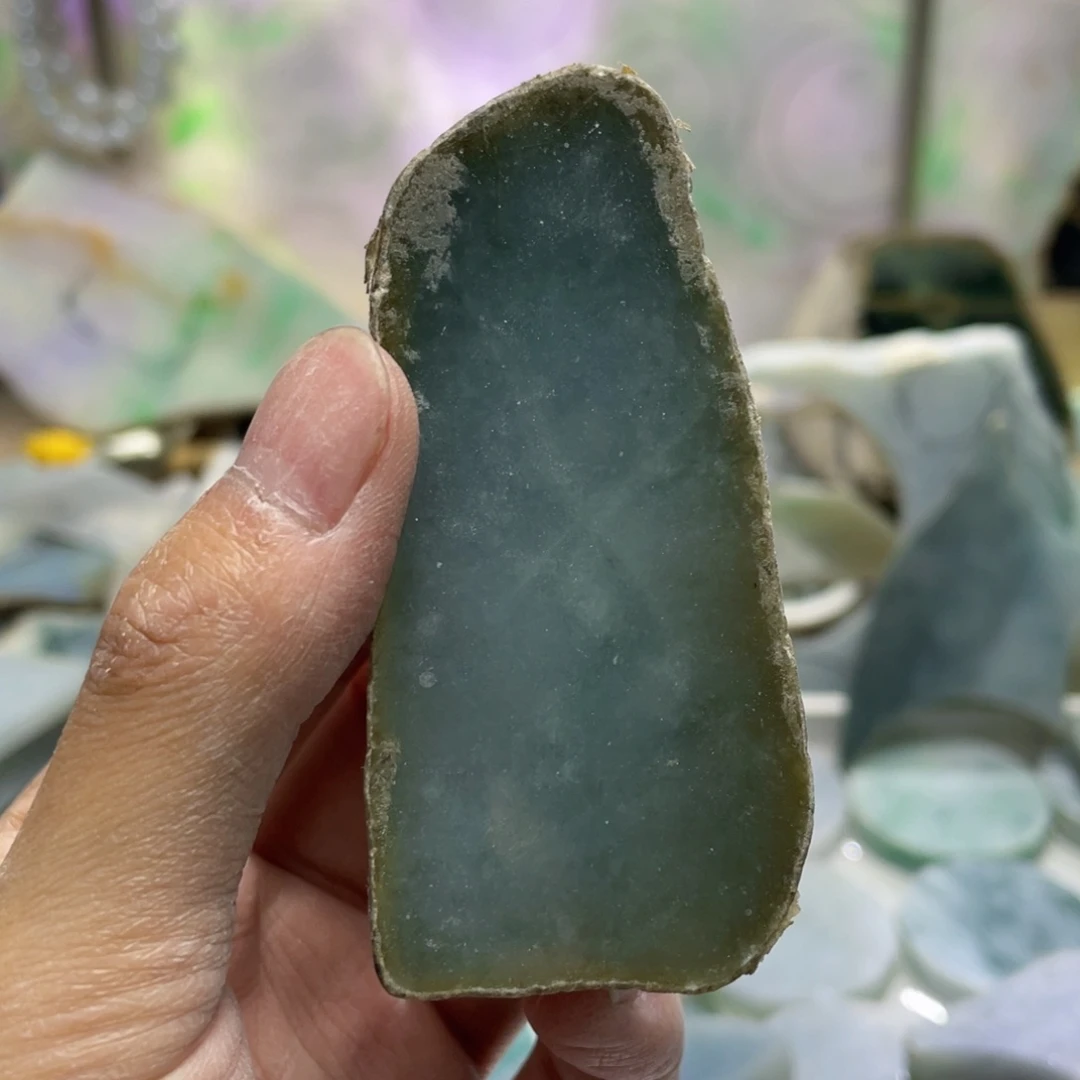 卡***卡未镶嵌挂件翡翠K缅甸天然翡翠片料