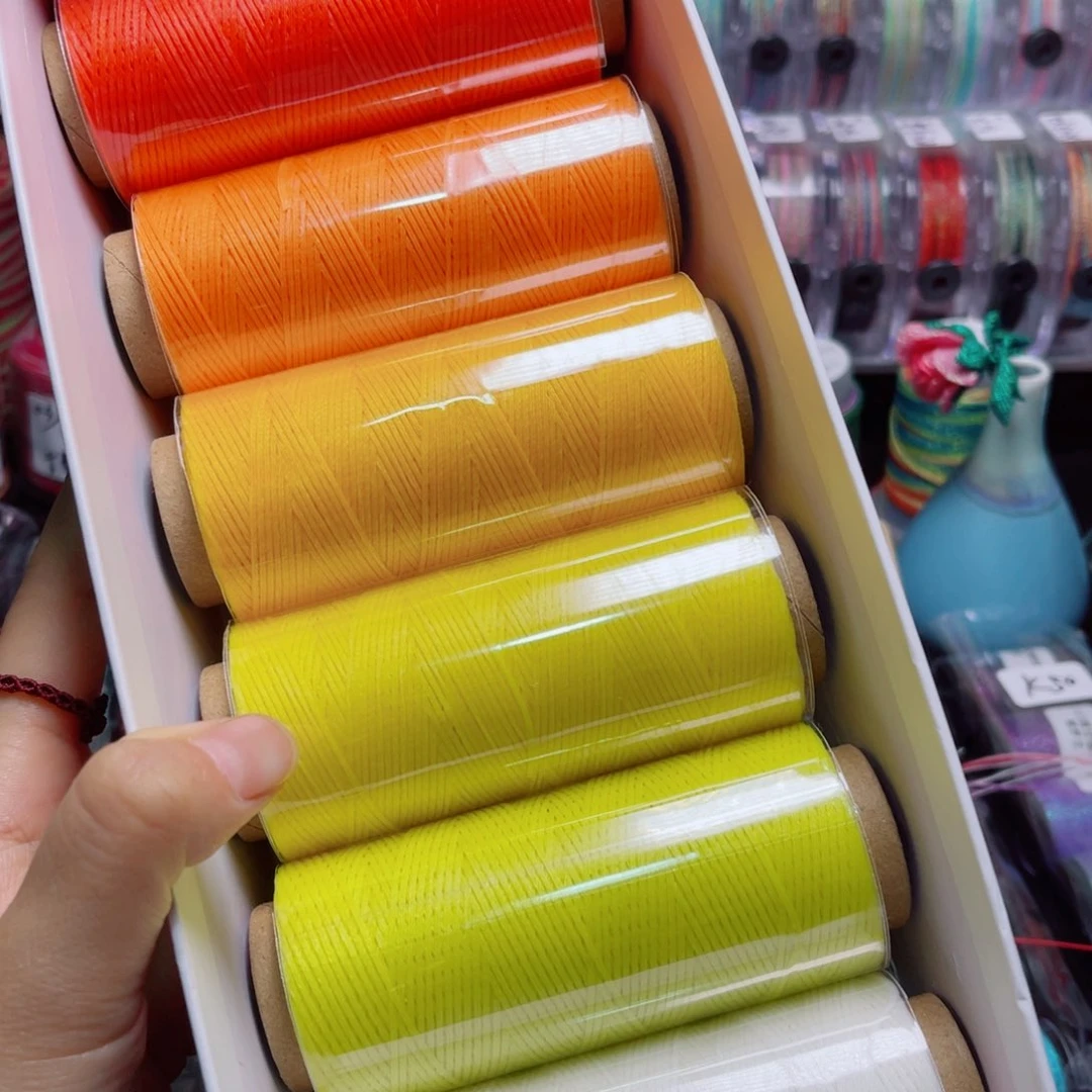 腈纶0.8扁蜡套盒橙黄色系