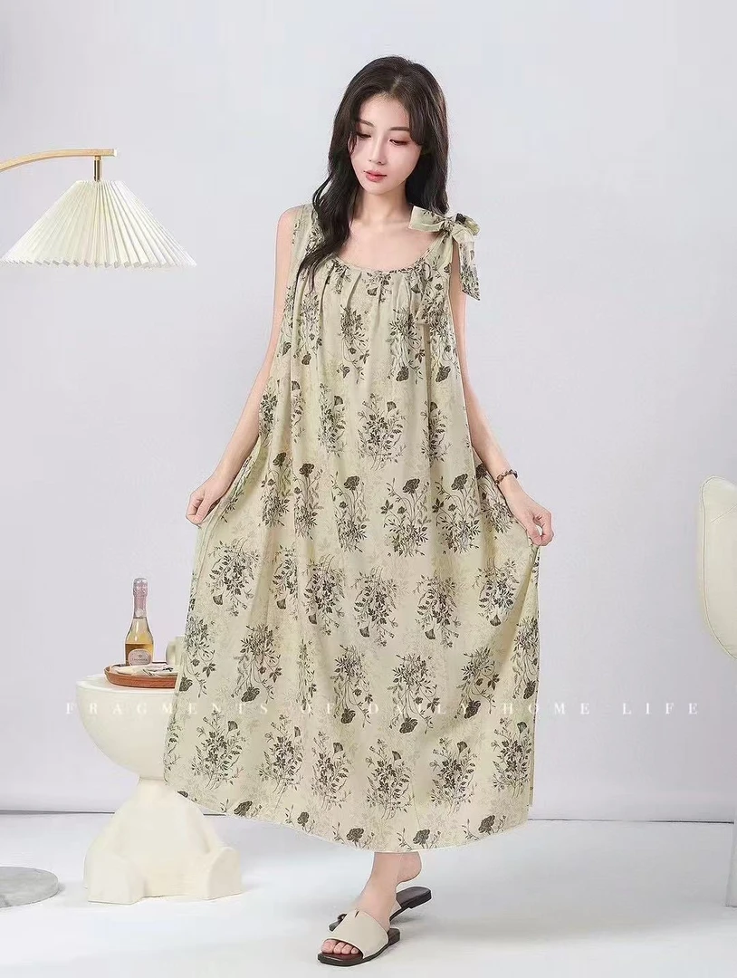 睡衣女士无袖时尚宽松