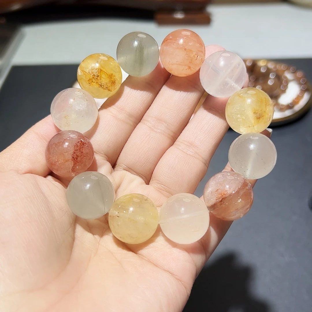 未镶嵌手链水晶18毫米彩胶花27号