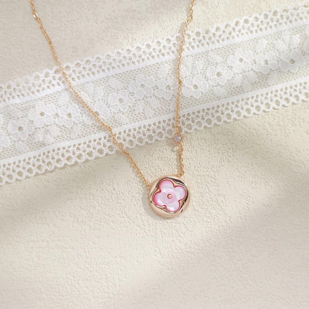 铜合金合成锆石项链 KY-56044 项链高级感百搭设计欧美轻奢