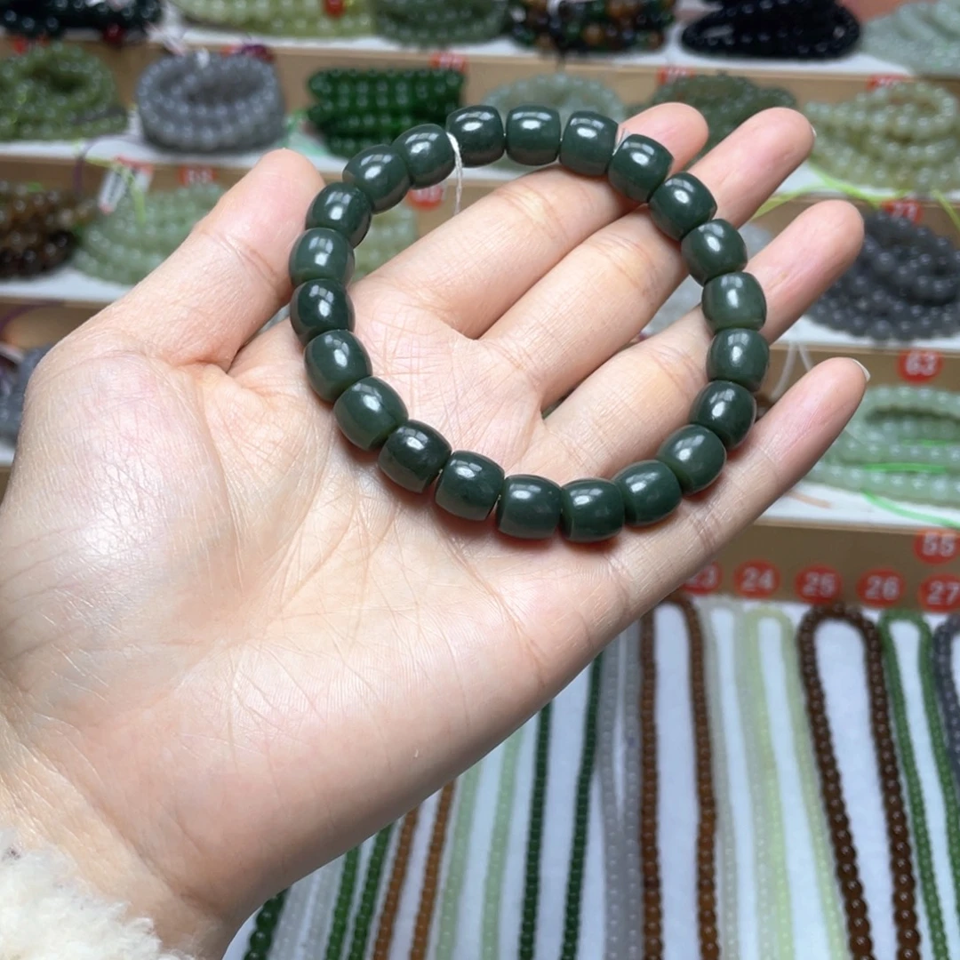 和田玉未镶嵌手链10mm