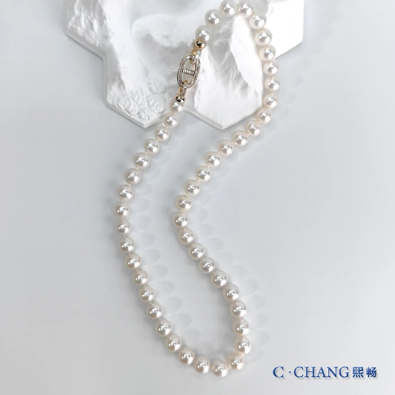 【邂逅】淡水无核珍珠8.3-9.3mmS925银百搭时尚气质项链【畅太定制】