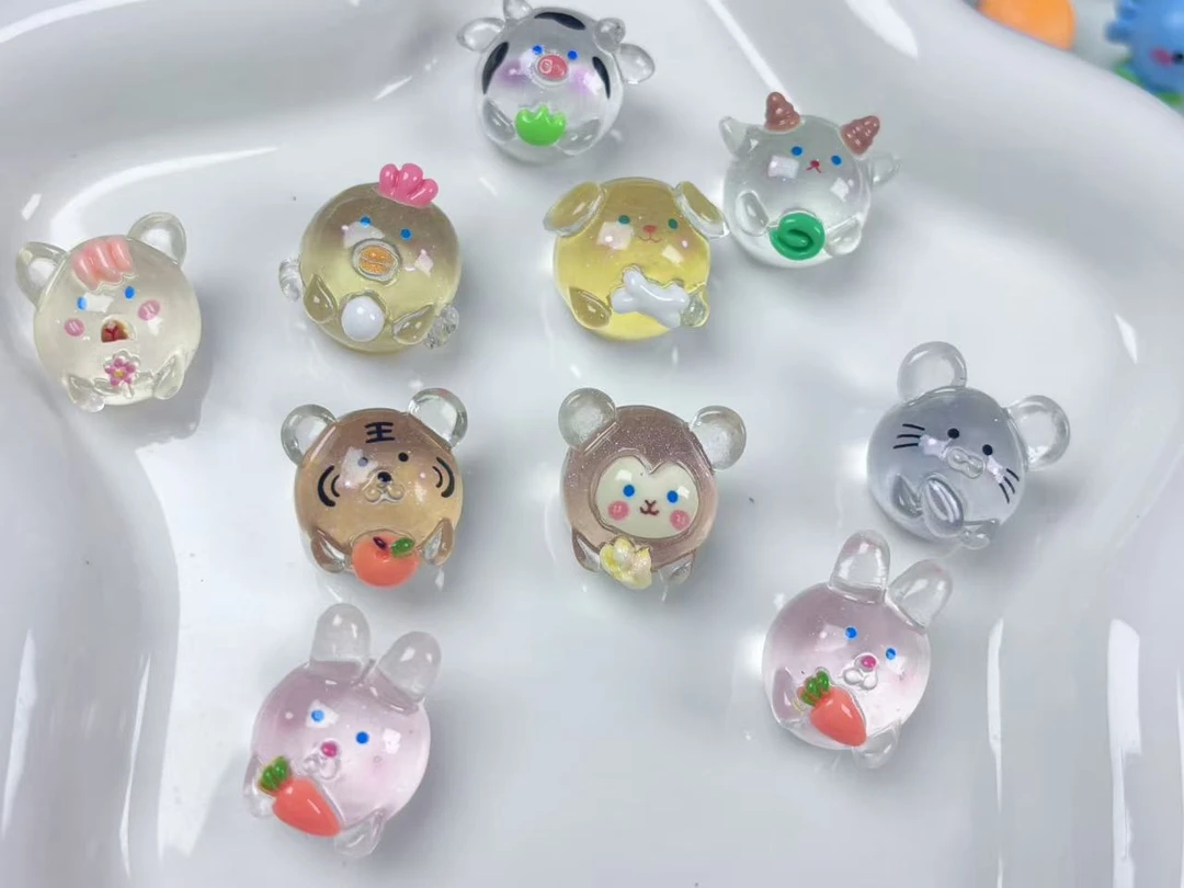 【直播拆➕双许愿】十二生肖圆滚滚夜光细闪摆件