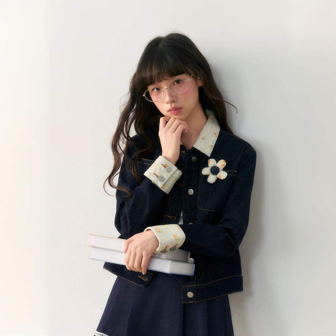 umoumo乌蘑原创设计原色拼接外套UMOWT13365