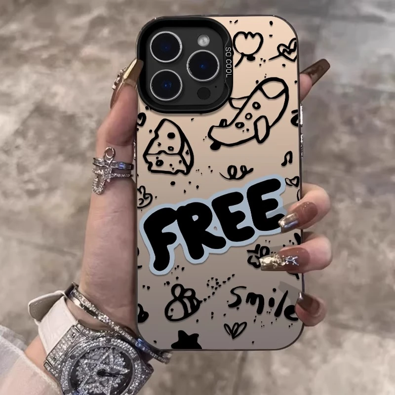 自由英文适用苹果16promax手机壳iphone15pro保护套17promax